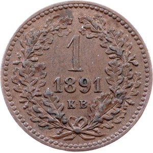 Franz Joseph I., 1 Kreuzer 1891, KB, Kremnitz