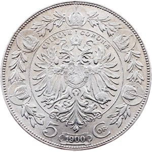 Franz Joseph I., 5 Kronen 1900, Vienna