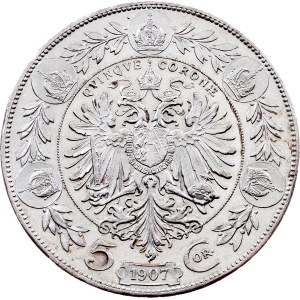 Franz Joseph I., 5 Kronen 1907, Vienna