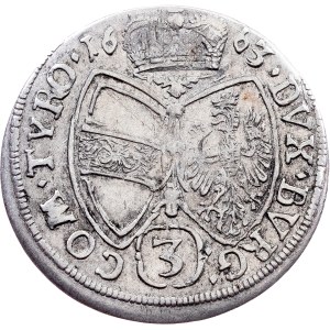 Sigismund Franz, 3 Kreuzer 1663, Hall