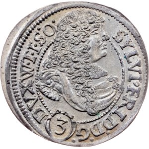 Silvius II. Friedrich, 3 Kreuzer 1675, SP, Oleśnica