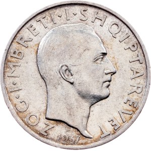 Albania, 1 Frang Ar 1937, R, Rome