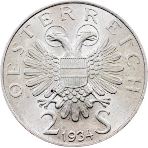 Austria, 2 Schilling 1934, Vienna