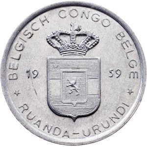 Belgian Congo, 1 Franc 1959, Brussels