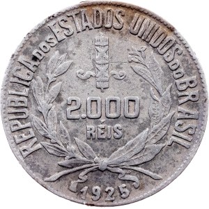 Brazil, 2000 Reis 1925, Rio de Janeiro