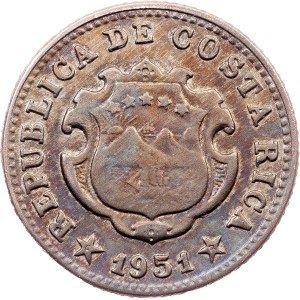 Costa Rica, 5 Centimos 1951, Philadelphia
