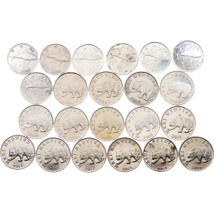 Croatia, 7 x 2 Kune, 15 x 5 Kuna 1994-2019
