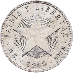 Cuba, 20 Centavos 1949, Philadelphia