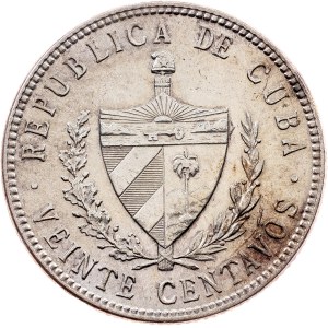 Cuba, 20 Centavos 1949, Philadelphia