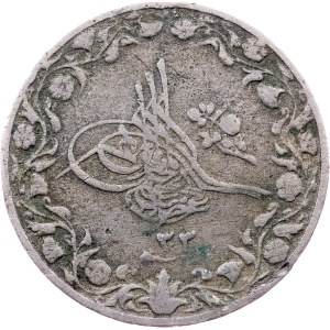 Egypt, 1/10 Qirsh AH 1293//33 (1907), H, Heaton