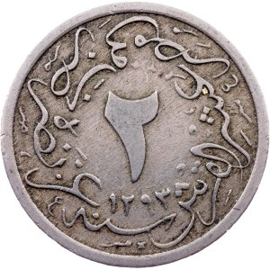 Egypt, 2/10 Qirsh AH 1293//35 (1909), H, Heaton