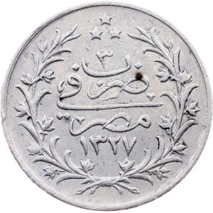 Egypt, 1 Qirsh AH 1327//3 (1911), H, Heaton