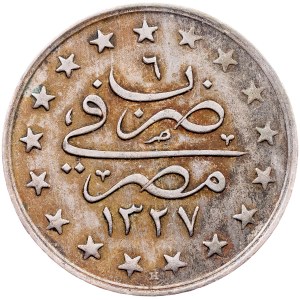 Egypt, 1 Qirsh AH 1327//6 (1913), H, Heaton