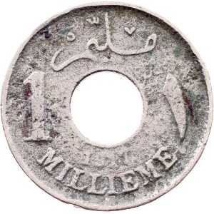 Egypt, 1 Millieme AH 1335 (1917), H, Heaton