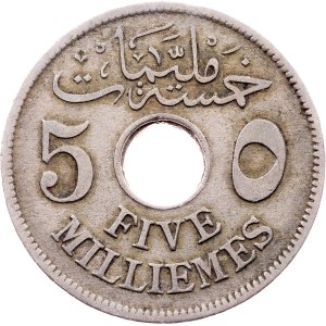 Egypt, 5 Milliemes AH 1335 (1917), Bombay