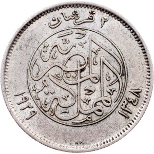 Egypt, 2 Piastres AH 1348 (1929), BP, Budapest