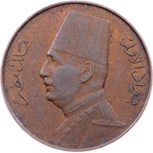 Egypt, 1 Millieme AH 1354 (1935), H, Heaton
