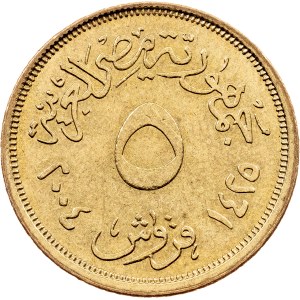 Egypt, 5 Piastres AH 1425 (2004), Cairo