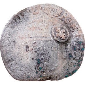 France, 1 Quinzain / Edict of 1640 Counterstamped Douzain ND (1640)