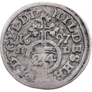 Germany, 1/24 Thaler / 1 Groschen 1697, HL, Hildesheim