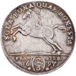 Germany, 2/3 Thaler 1697, HB, Clausthal