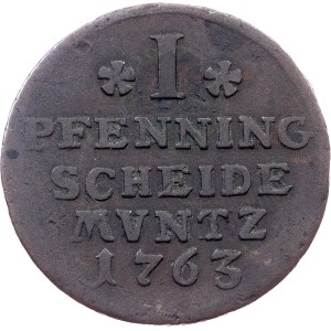 Germany, 1 Pfenning 1763, IAP, Zellerfeld