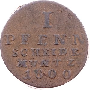 Germany, 1 Pfenning 1800, PLM, Clausthal