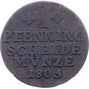 Germany, 1 Pfenning 1805, MC, Braunschweig