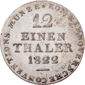 Germany, 1/12 Thaler 1822, LB, Hanover