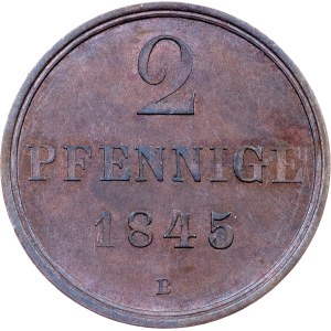 Germany, 2 Pfennige 1845, B, Hannover