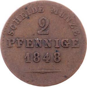Germany, 2 Pfennige 1848, Hanover