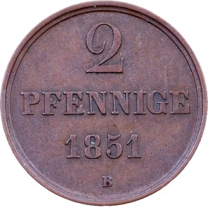 Germany, 2 Pfennige 1851, B, Hannover