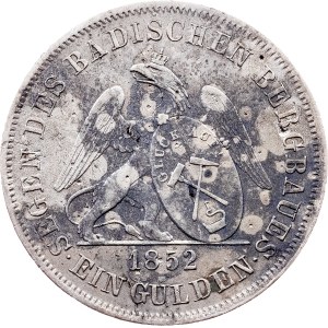 Germany, 1 Gulden 1852, Karlsruhe