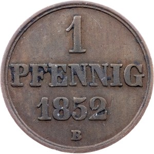 Germany, 1 Pfennig 1852, B, Hannover