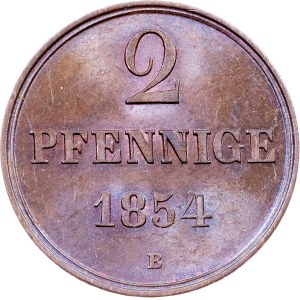 Germany, 2 Pfennige 1854, B, Hannover