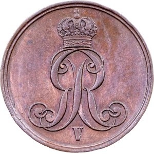 Germany, 2 Pfennige 1855, B, Hannover