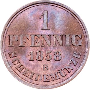 Germany, 1 Pfennig 1858, B, Hannover
