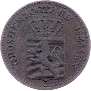 Germany, 1 Pfennig 1858, Darmstadt