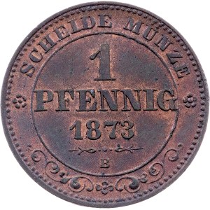 Germany, 1 Pfennig 1873, B, Dresden