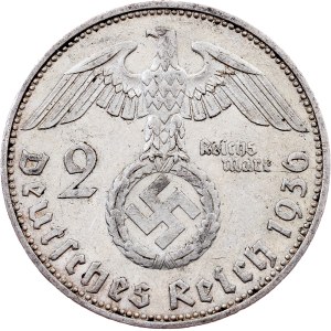 Germany, 2 Reichsmark 1936, E, Muldenhütten