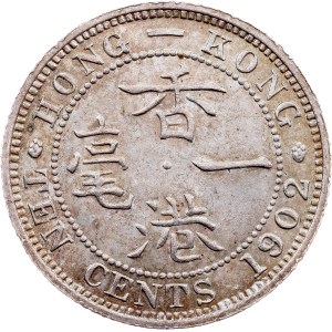 Hong Kong, 10 Cents 1902, London