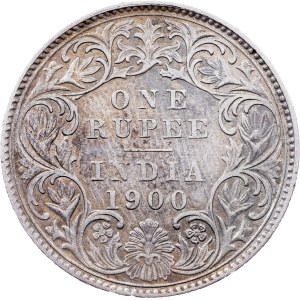 India, 1 rupia 1900, C, Kalkata