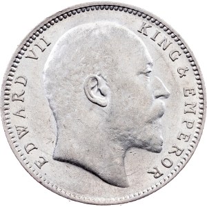 India, 1 rupia 1907, B, Bombaj