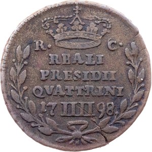 Italien, 4 Quattrini 1798, P/RC