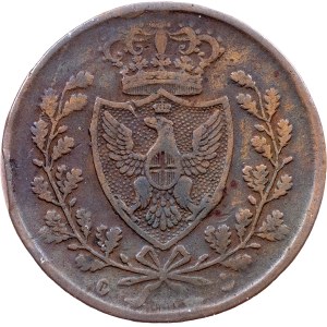 Italy, 5 Centesimi 1826, P, Genoa