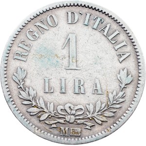 Italien, 1 Lira 1863, M BN, Mailand