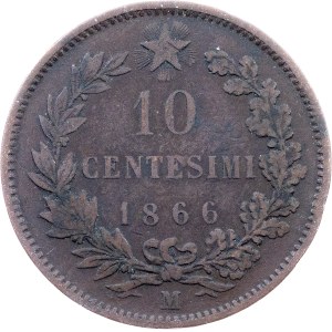 Italien, 10 Centesimi 1866, M, Mailand