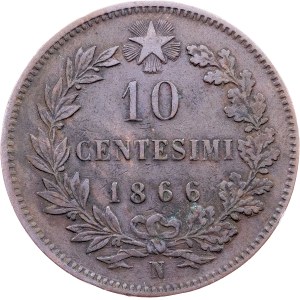 Italien, 10 Centesimi 1866, N, Neapel