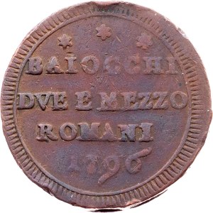 Kirchenstaat, 2 1/2 Baiocchi 1796, Rom