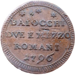 Kirchenstaat, 2 1/2 Baiocchi 1796, Rom